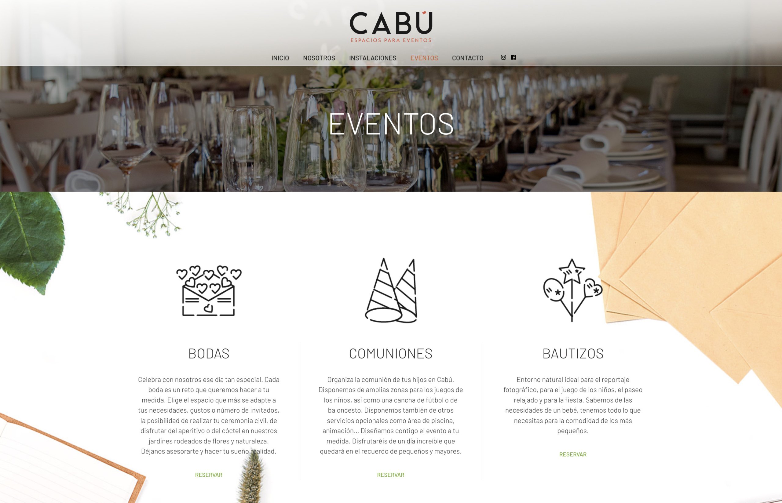 diseño web restaurante Cabú realizado por inova3 agencia de diseño web y marketing digital